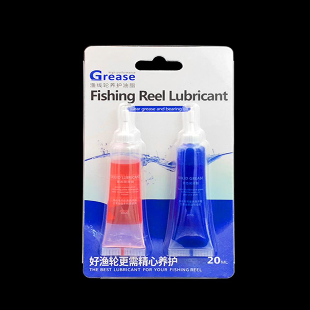 Reel Oil - 1/2 個釣りリール保護グリース潤滑油コンボキット釣りリールメンテナンスオイルタックル釣りツール