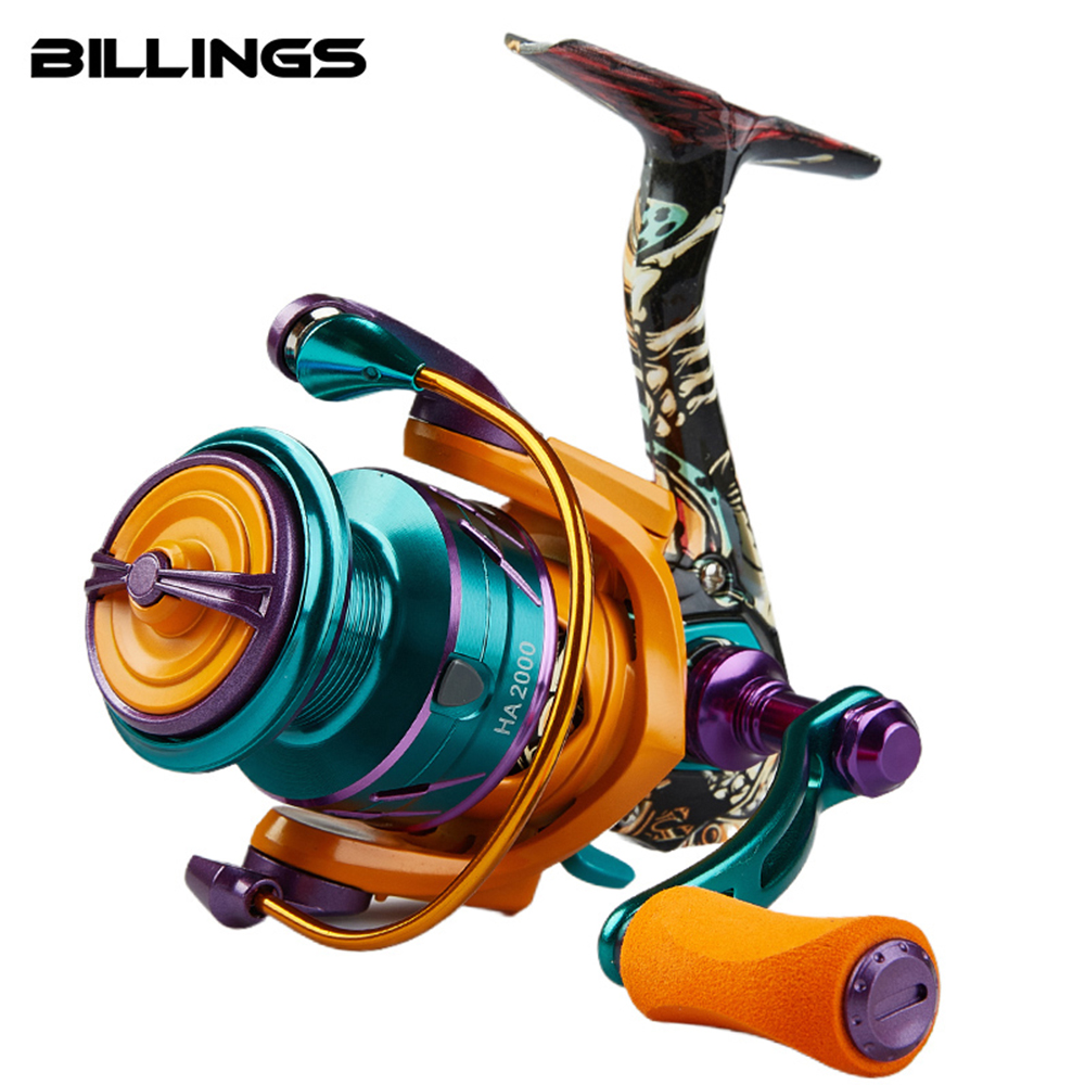 Reel Drag Knob - BILLINGS HA スピニングリール、22LB 最大ドラッグ、5.2:1 ギア比、金属スプール、CNC ロッカー、新鮮な海水用スピニングフィッシングリール