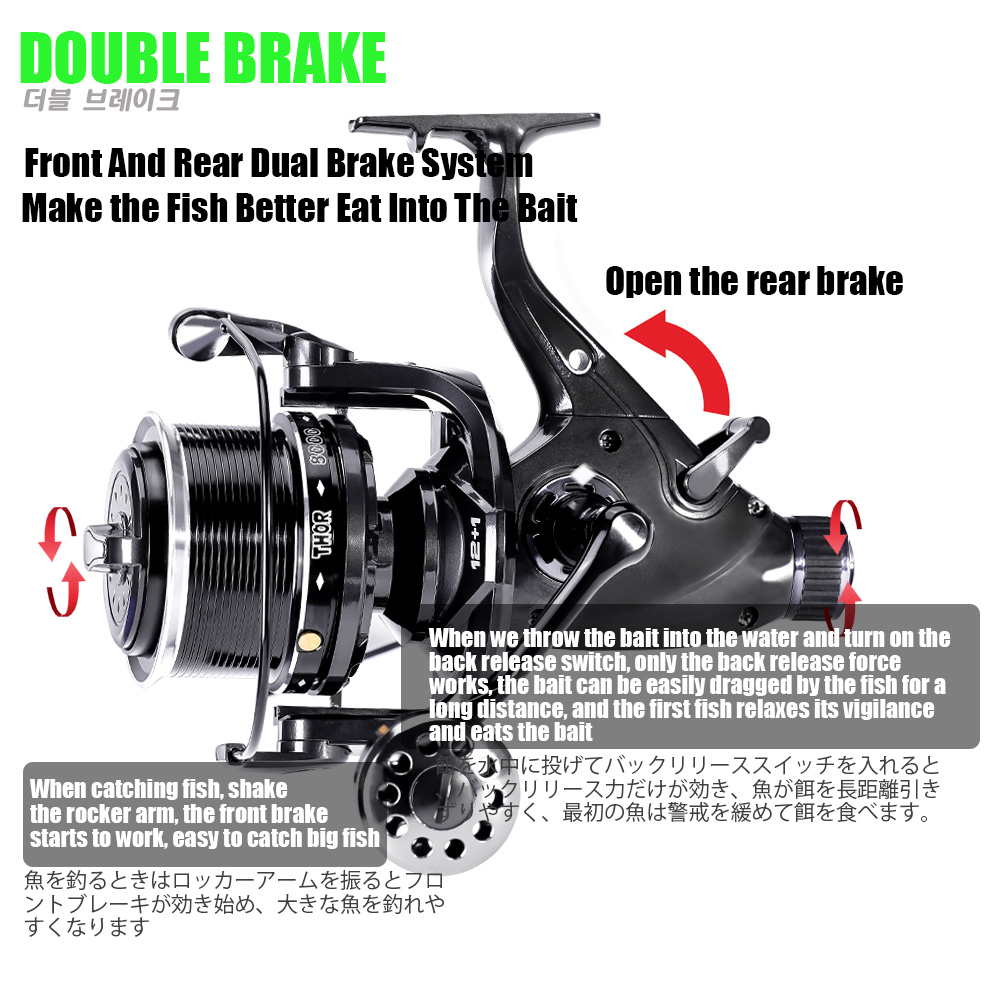 新しい鯉釣りリールスピニングリール最大ダブルドラッグ 27  - Reel Drag Knob のレビューと価格