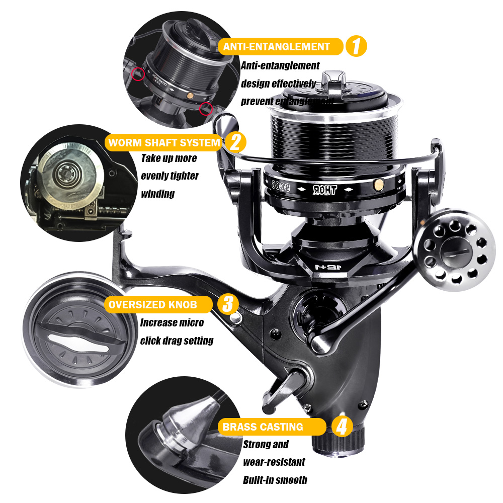 新しい鯉釣りリールスピニングリール最大ダブルドラッグ 27  - Reel Drag Knob のレビューと価格