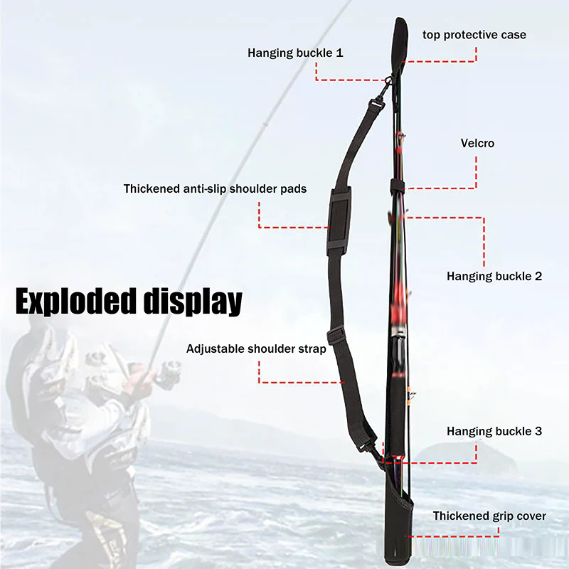 調節可能な釣り竿収納バッグポータブル釣り竿ショルダーベルト釣 - Reel Bag のレビューと価格