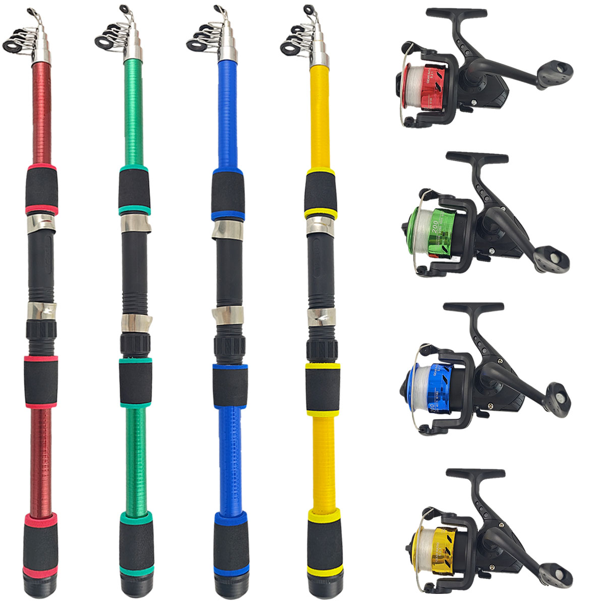 ミニ伸縮式海釣り竿コンボ、スピニングリール付き、EVA滑り止 - Reel Bag のレビューと価格