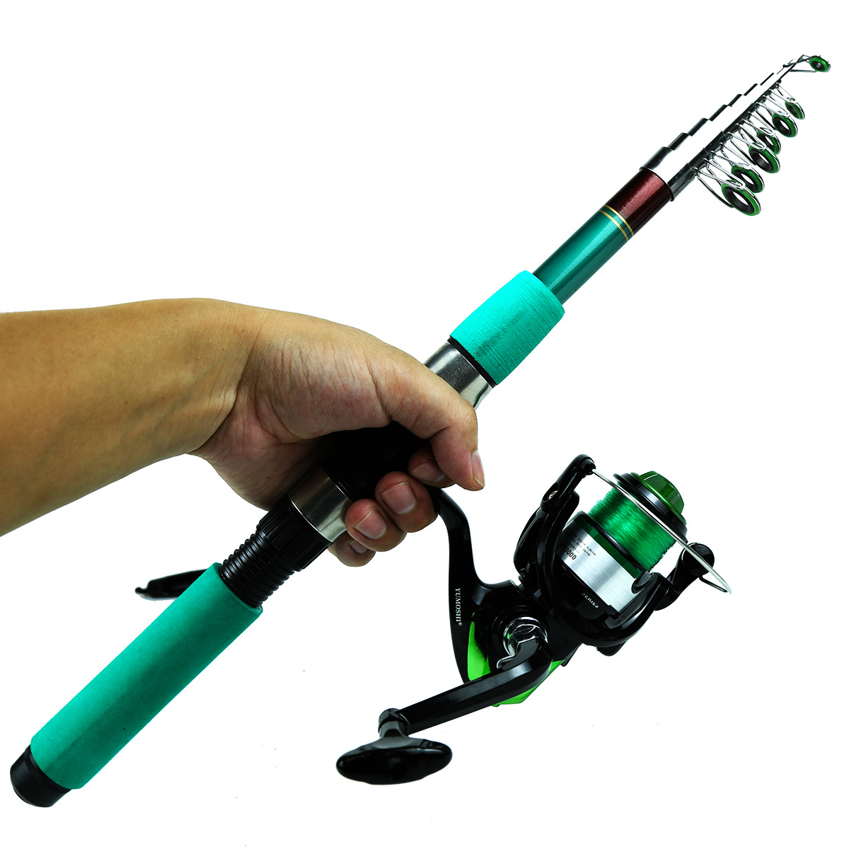 ポータブル超軽量鯉釣り用伸縮式スピニングロッドリールコンボキ - Reel Bag のレビューと価格
