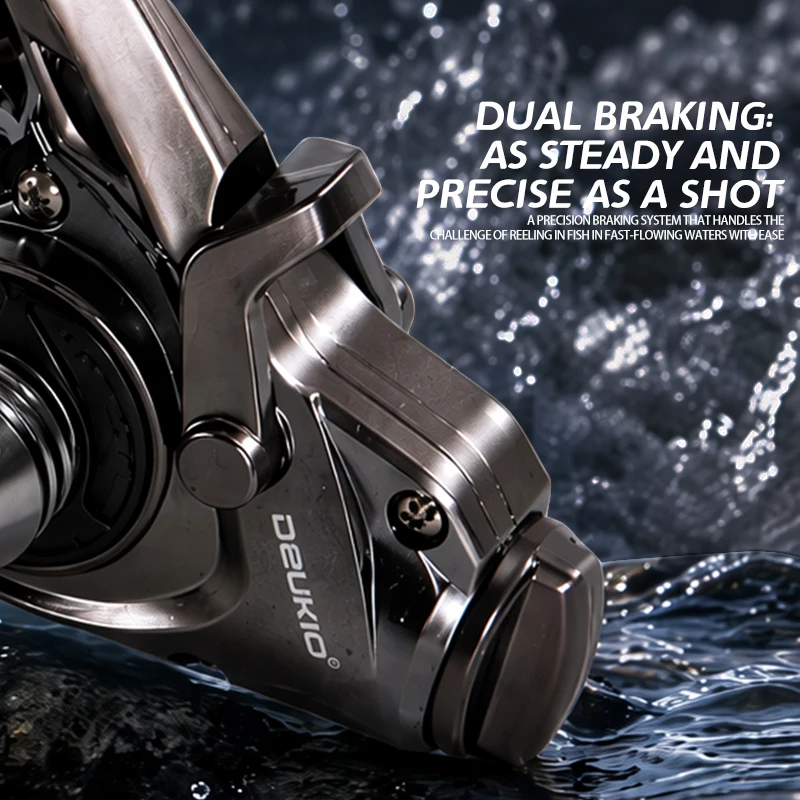 DEUKIO ミニダブルブレーキデザイン釣りスピニングリール - Trolling Reel のレビューと価格