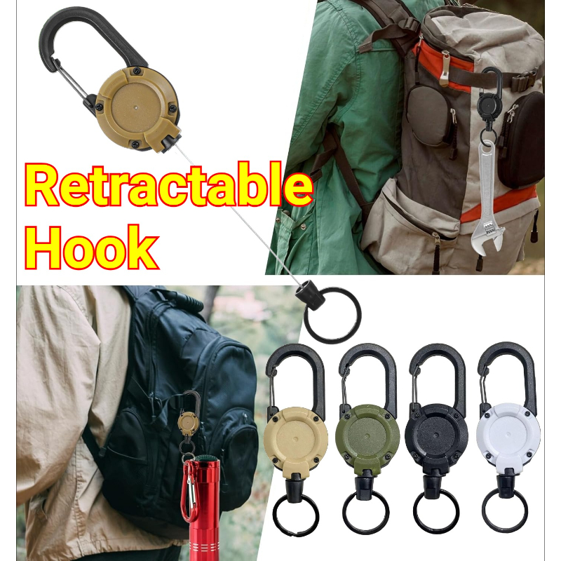 1/2/4 個拡張可能格納式ホルダーキーホルダーバッジリール - Reel Bag のレビューと価格